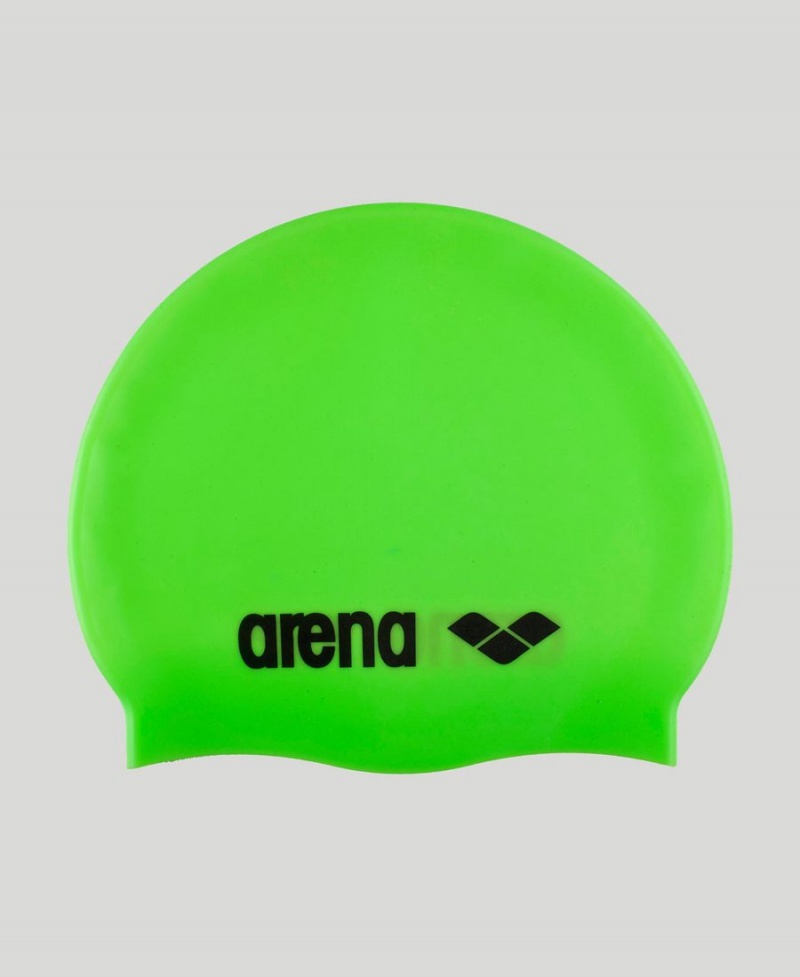 Vert Noir Bonnet de Bain Arena Classiche Silicone - RTR-6036577