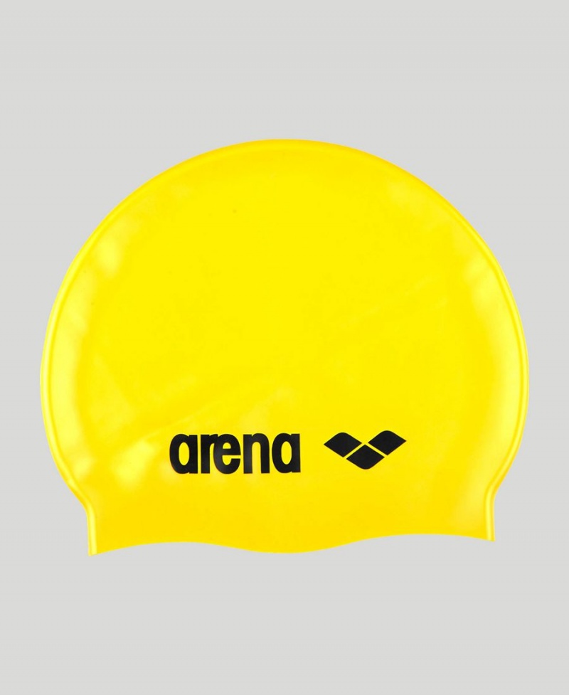 Jaune Noir Bonnet de Bain Arena Classiche Silicone - JVQ-4309789