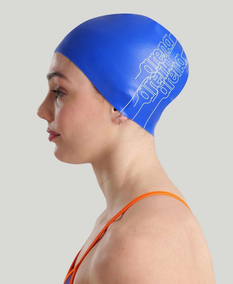 Blanche Bleu Bonnet de Bain Arena Reversible - LNI-5294779