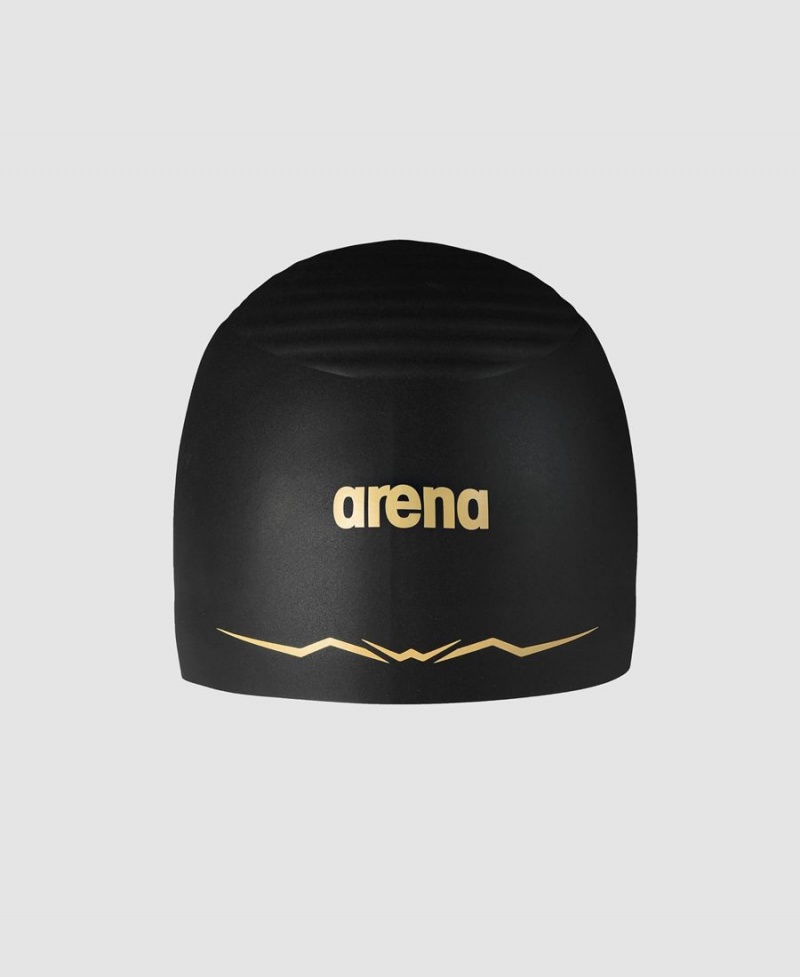 Noir Doré Bonnet de Bain Arena Aquaforce Wave - FLN-8022622