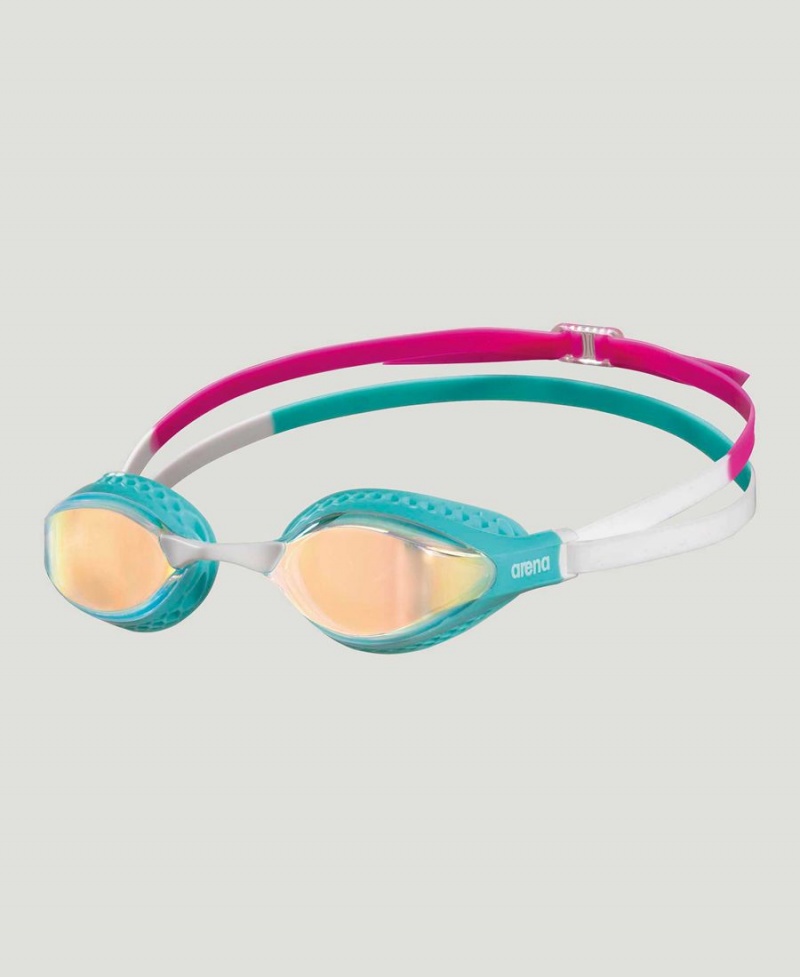 Jaune Turquoise Multicolore Lunette Natation Arena Air Speed Mirror - LCV-6246100