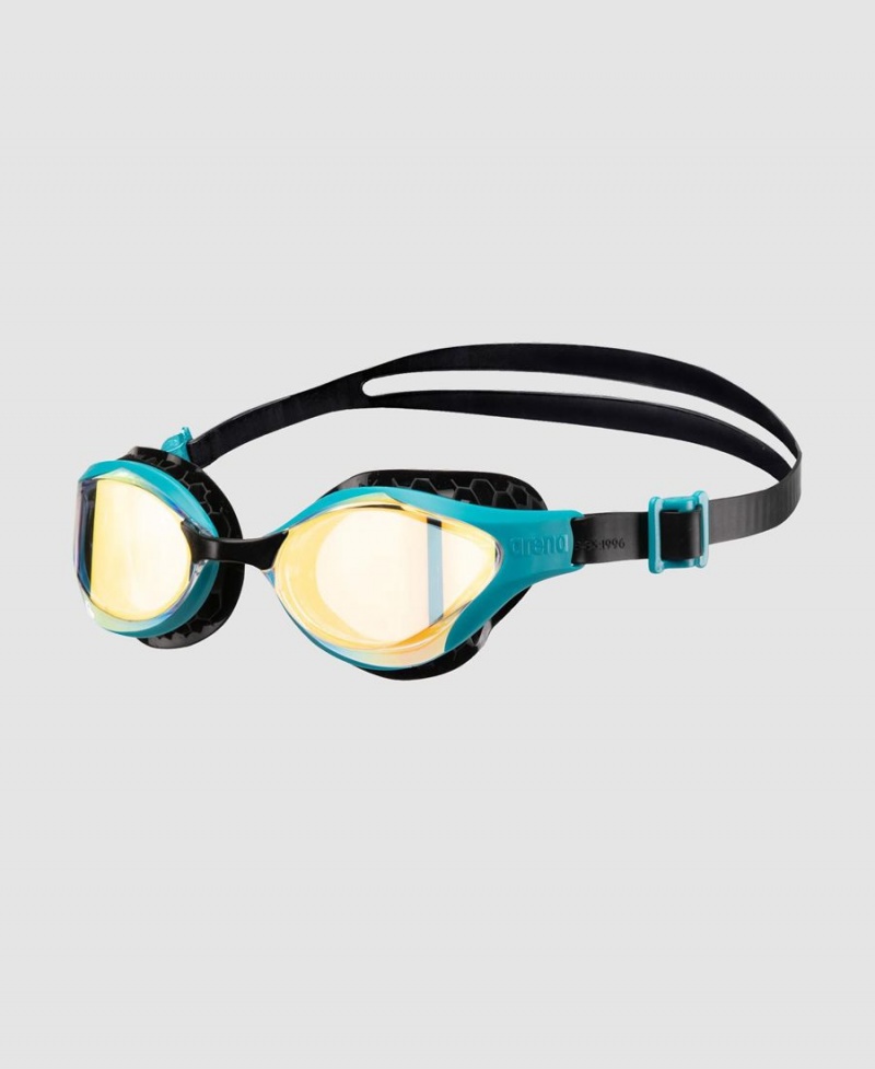 Jaune Vert Noir Lunette Natation Arena Air Bold Swipe Mirror - PXQ-5884388