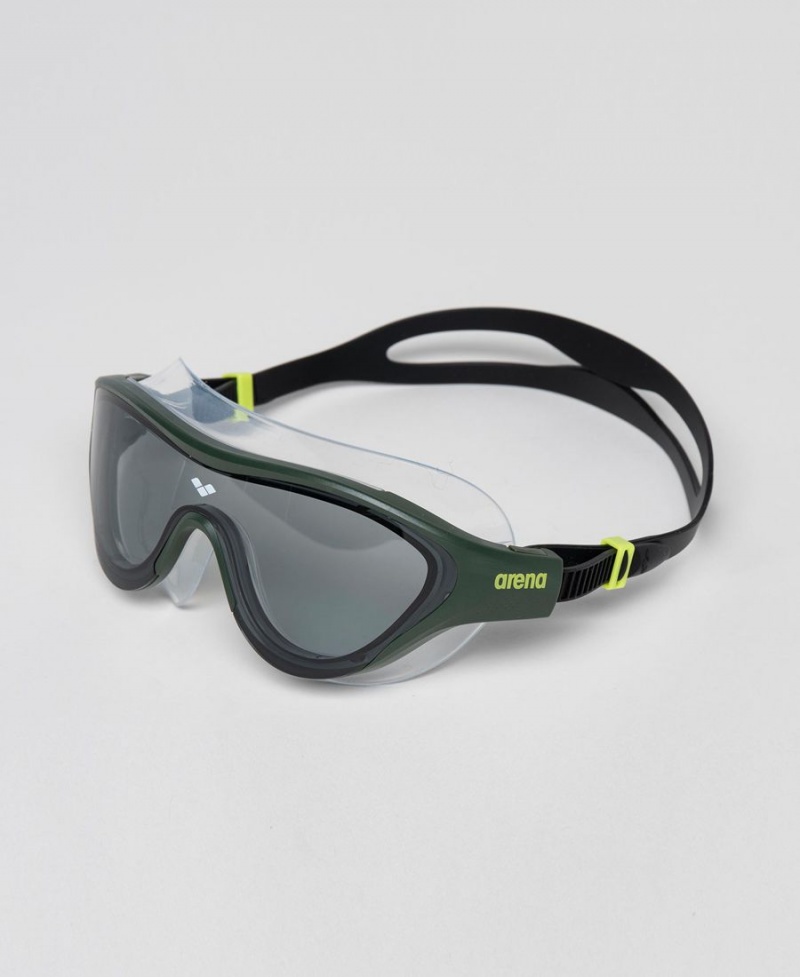 Grise Vert Noir Lunette Natation Arena The One Mask - TKR-8803528