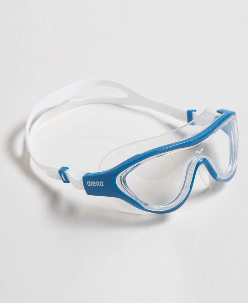 Bleu Blanche Lunette Natation Arena The One Mask - ZPL-5746178