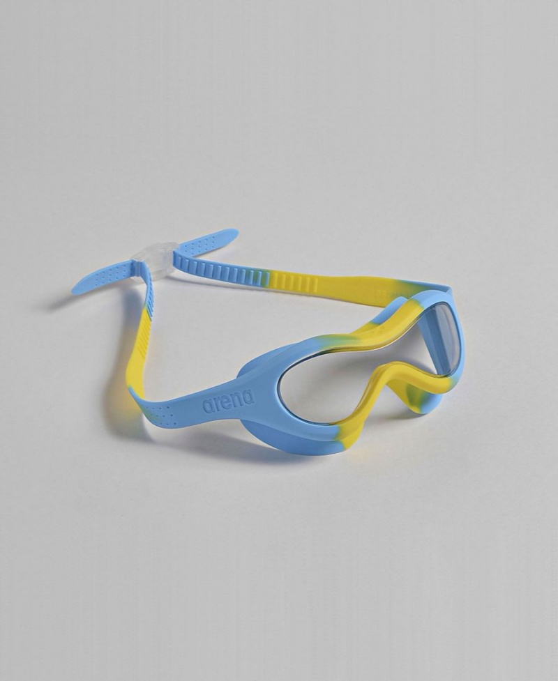 Jaune Bleu Lunette Natation Arena Spider Kids Mask - XNS-0850466