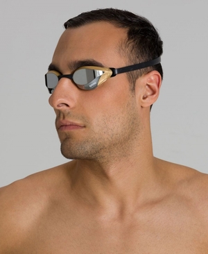 Argent Doré Lunette Natation Arena Cobra Core Swipe Mirror - NUE-1944650