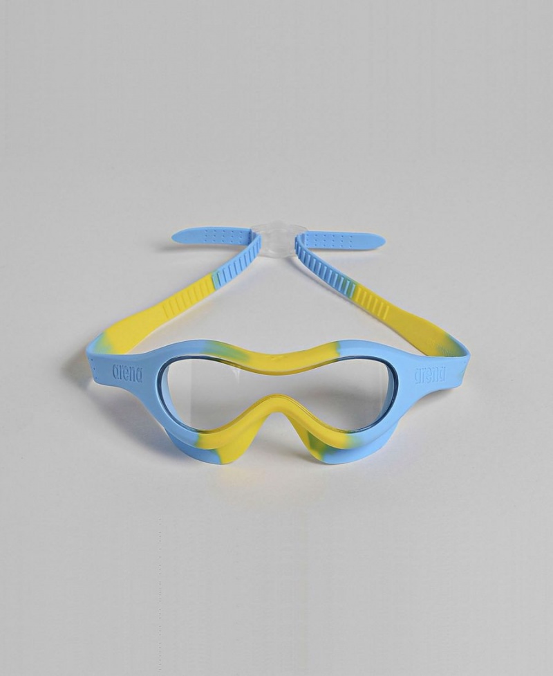 Jaune Bleu Lunette Natation Arena Spider Kids Mask - XNS-0850466