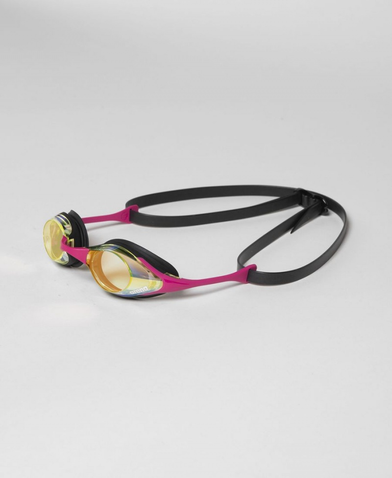 Jaune Rose Lunette Natation Arena Cobra Swipe Mirror - BUL-8693841