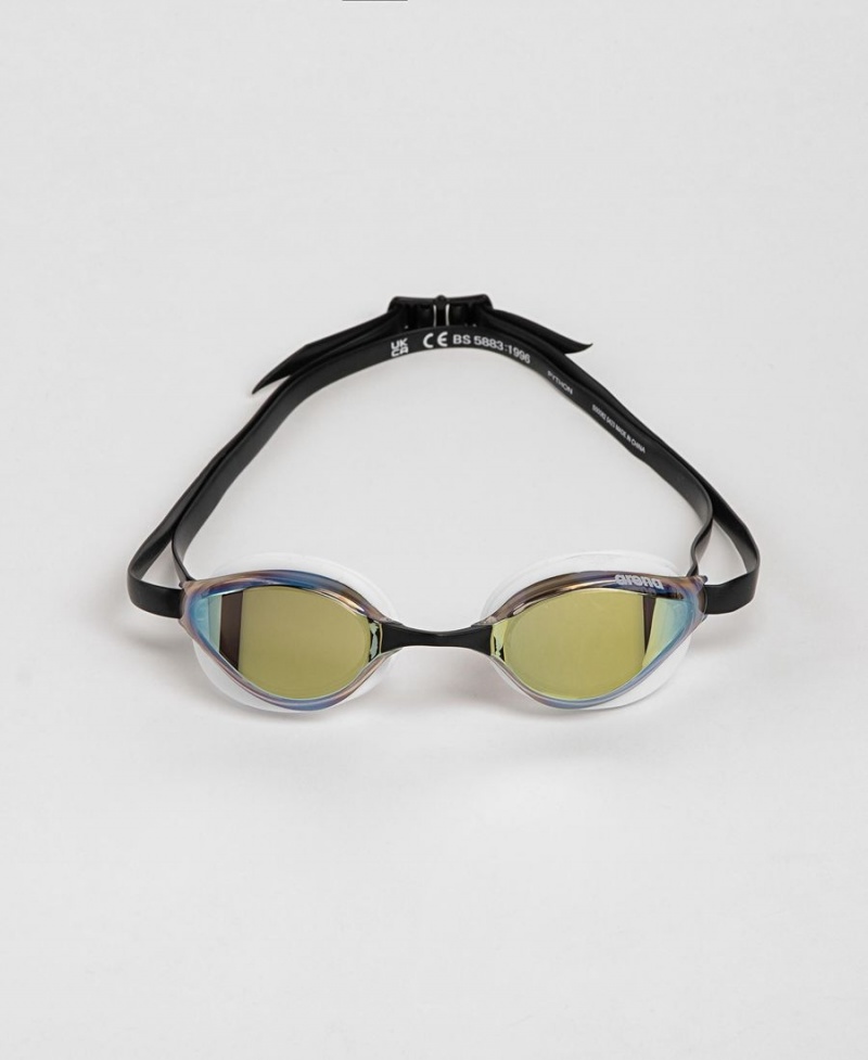 Doré Blanche Noir Lunette Natation Arena Python Mirror - SPJ-4246188