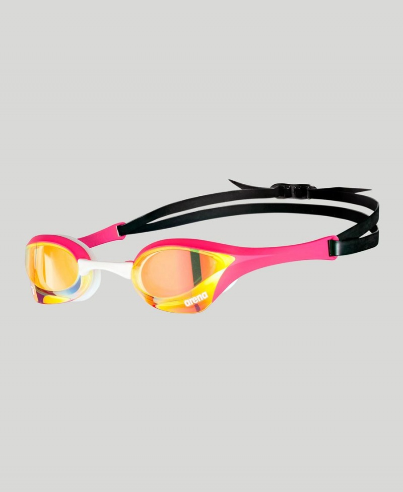 Jaune Rose Lunette Natation Arena Cobra Ultra Swipe Mirror - PEL-3325518