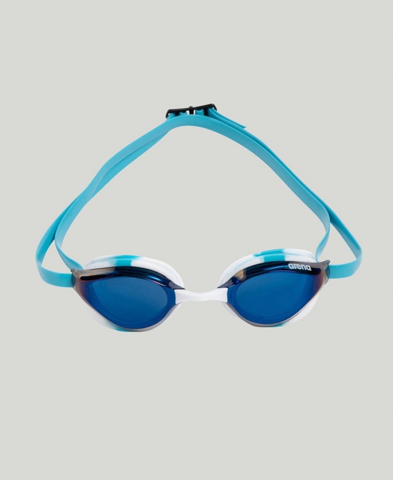 Bleu Blanche Bleu Marine Lunette Natation Arena Python Mirror - ZRW-3921127