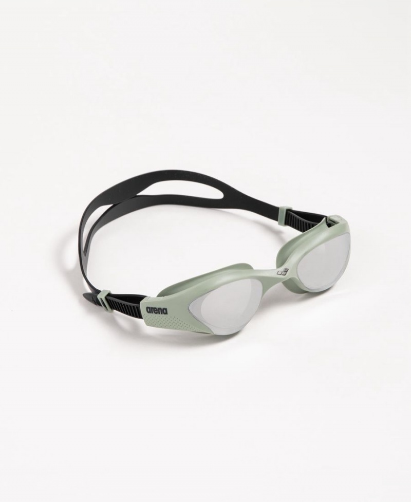 Argent Vert Noir Lunette Natation Arena The One Mirror - BFL-3718789