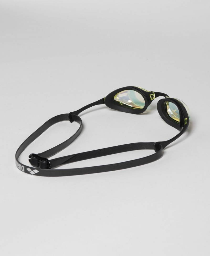 Jaune Noir Lunette Natation Arena Cobra Swipe Mirror - EFB-0656079