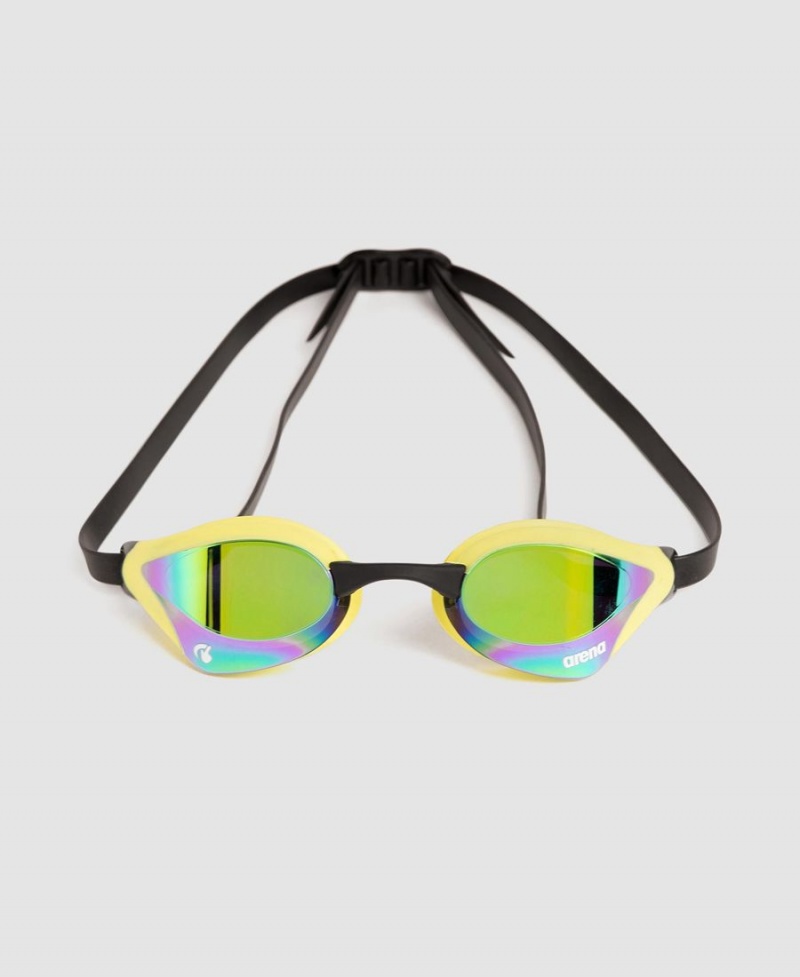 Vert Jaune Lunette Natation Arena Cobra Core Swipe Mirror - FJG-2778557