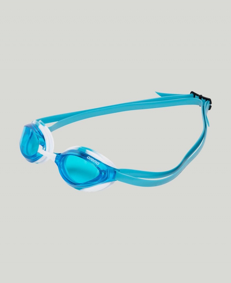 Bleu Blanche Lunette Natation Arena Python - NQJ-1432589