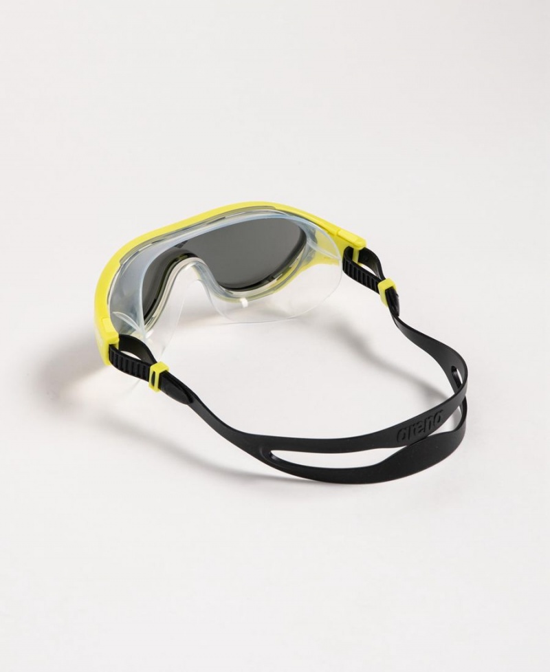 Argent Jaune Noir Lunette Natation Arena The One Mirror Mask - JQL-6058964