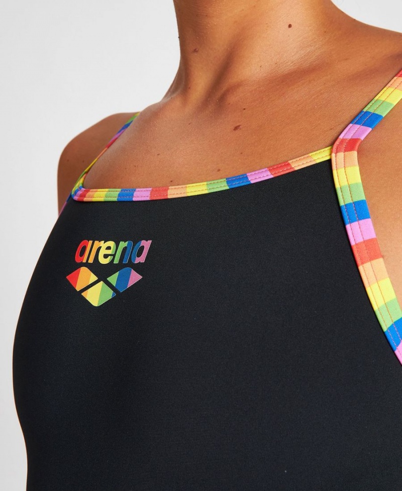 Noir Multicolore Maillot de Bain Arena Pride Superfly Back - UJJ-9786648