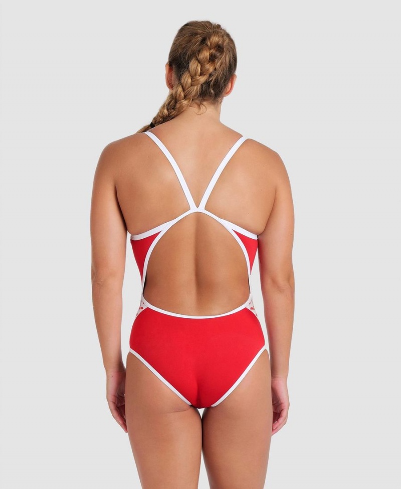 Rouge Blanche Maillot de Bain Arena Icons Super Fly Back Solid - ZMA-8550905