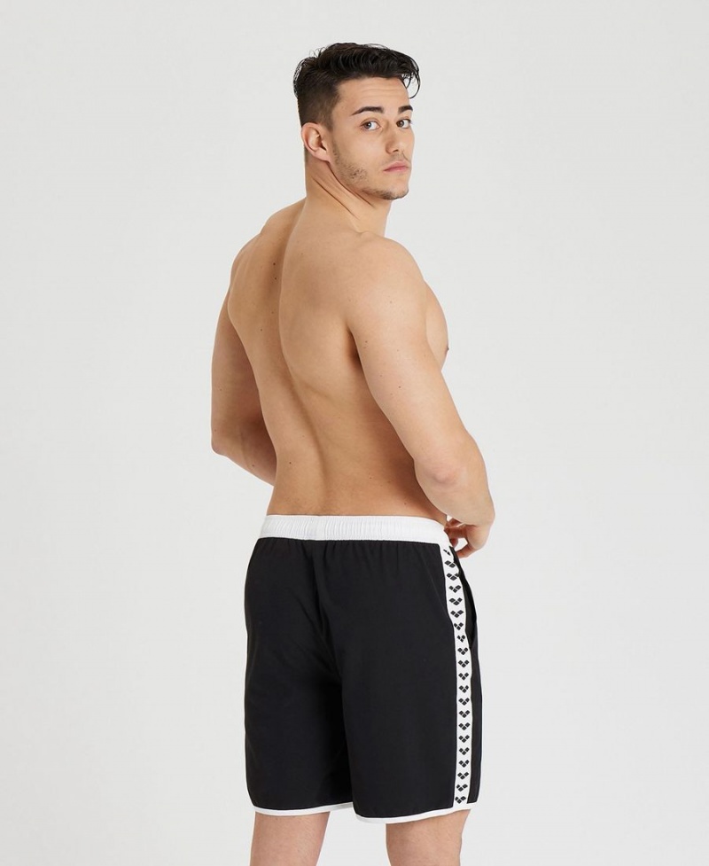 Noir Blanche Short Arena Icons Team Stripe Bermuda - NHD-4315214